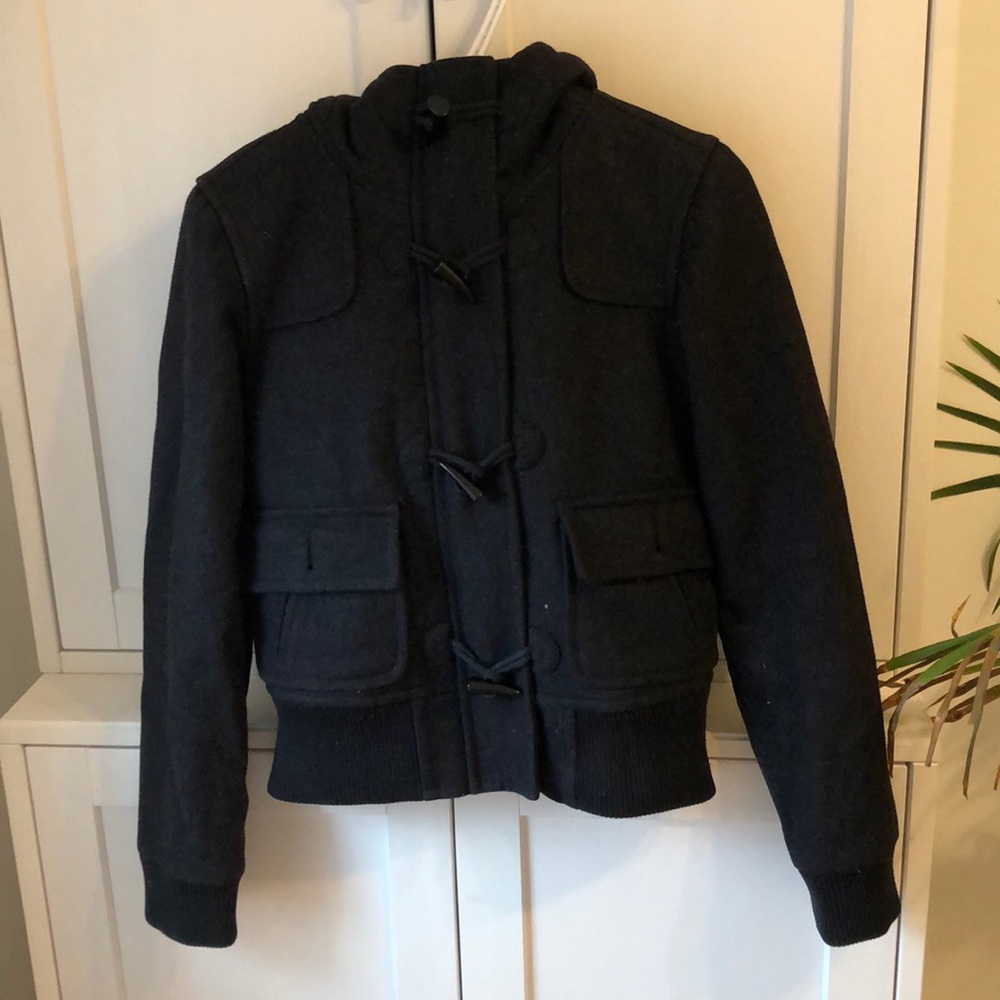 Jacob black pea coat